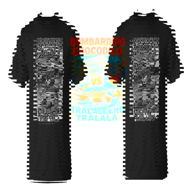 ボンバルディーロクロコダイロs トラレロトララーラ-イタリアンブレインロット Tシャツ