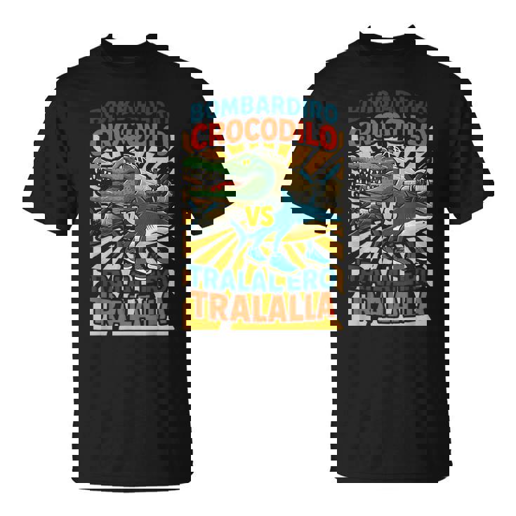 ボンバルディーロクロコダイロs トラレロトララーラ-イタリアンブレインロット Tシャツ