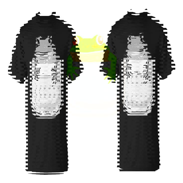 ポケットに入ったカエルのシャツ 面白いカエルのtシャツ カエルの恋人 Tシャツ