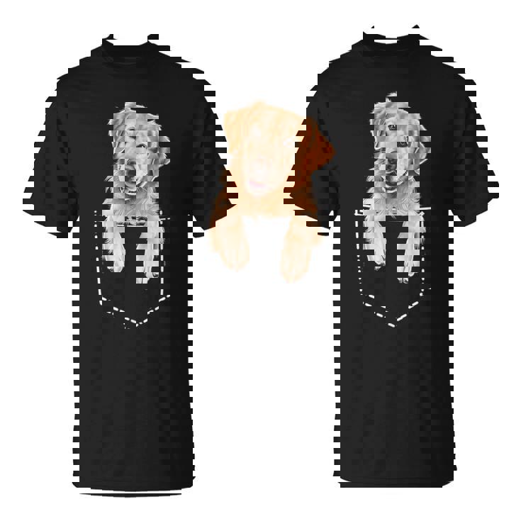 ポケットゴールデンレトリバー Tシャツ