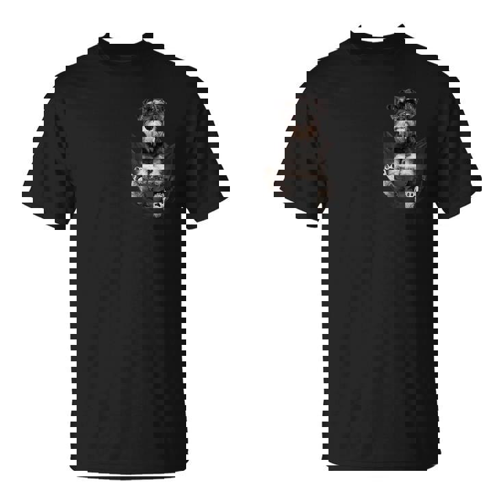 ポケットシュナウザーの恋人たちの面白いミニチュアシュナウザー犬 Tシャツ