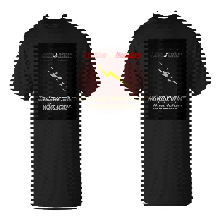 ポジティブ対ネガティブ Tシャツ