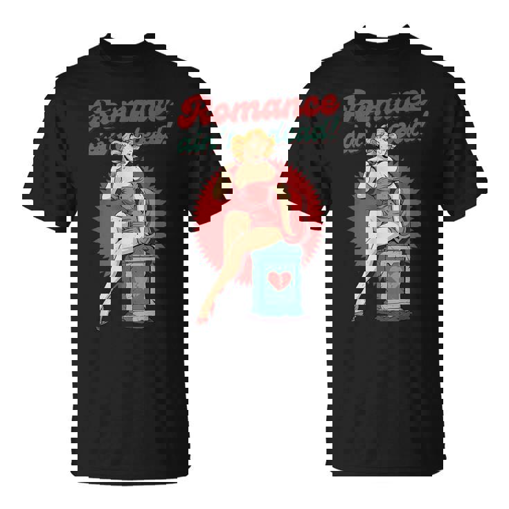 ポップアート ピンナップガール ロマンス Ain't Dead バレンタインシングル Tシャツ