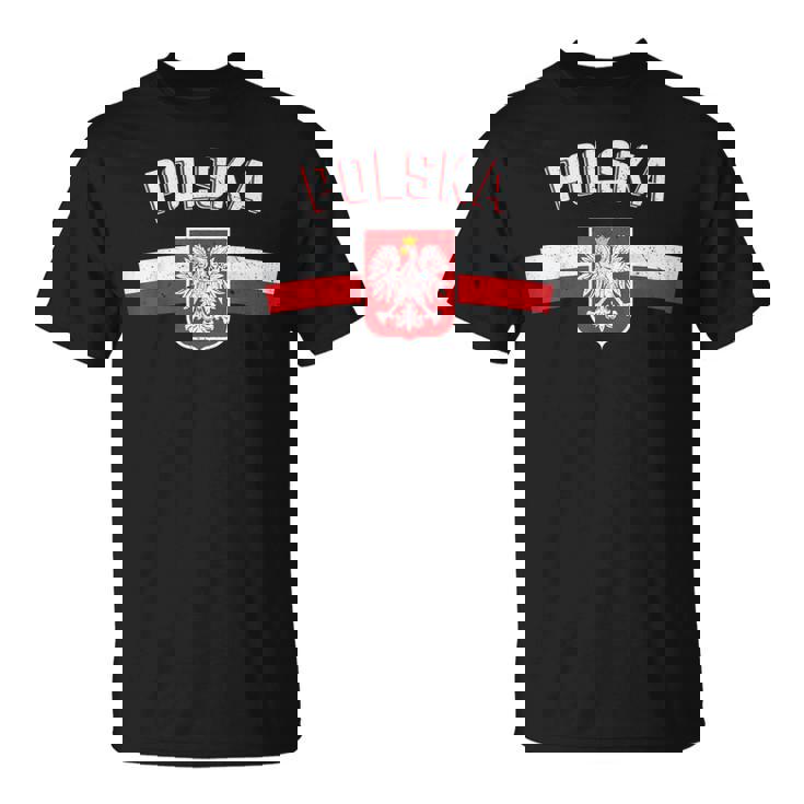 ポーランド 鷲の旗 ポーランドのためのレトロ Tシャツ
