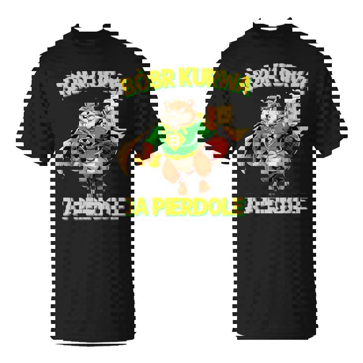 ポーランド製bober Meme Bóbr Bober Kurwa ポーランドビール はいpierdole Tシャツ