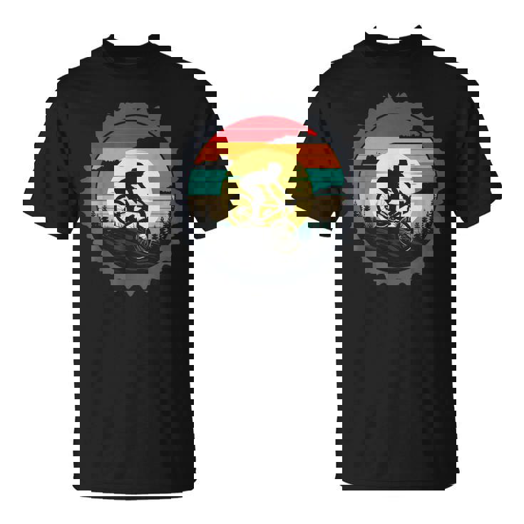 マウンテンバイク サイクリング レトロ ヴィンテージ Mtb 自転車ライダー Tシャツ