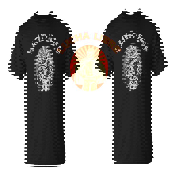 マスクに入ったレスラー ルチャリブレ メキシコレスリング Tシャツ