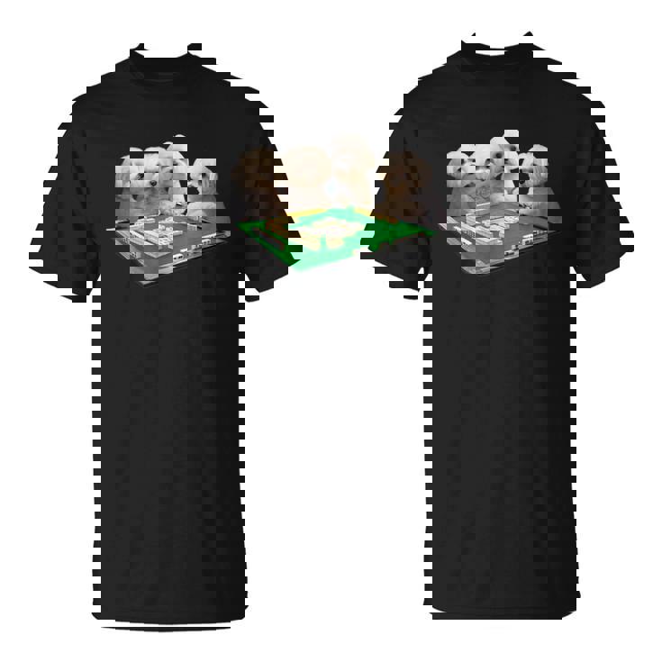 マルチーズ 犬 麻雀 面白いtシャツ 文字入り メンズ おもしろ 面白い 服 おもしろグッズ ネタ 雀士 Tシャツ