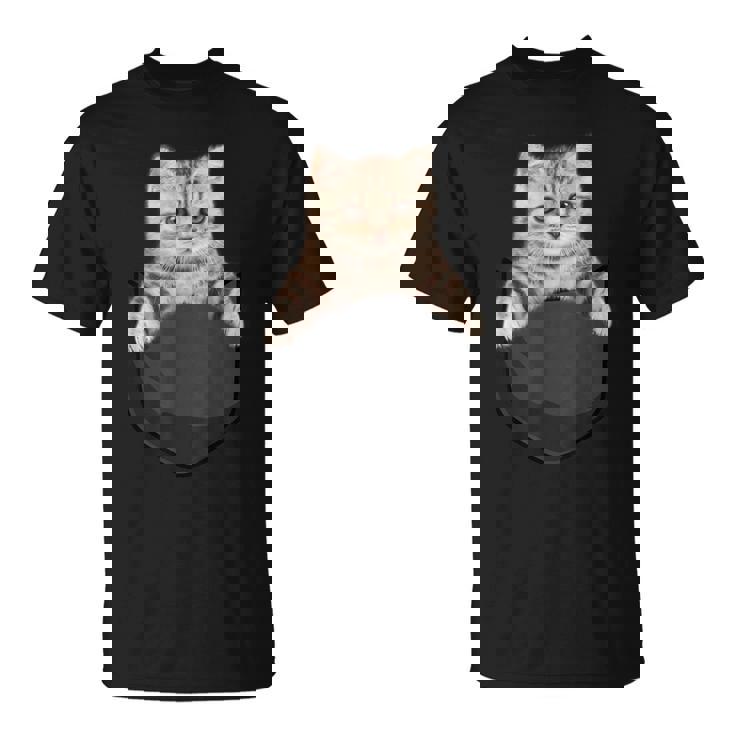 マンチカンポケットの中の猫猫好き Tシャツ