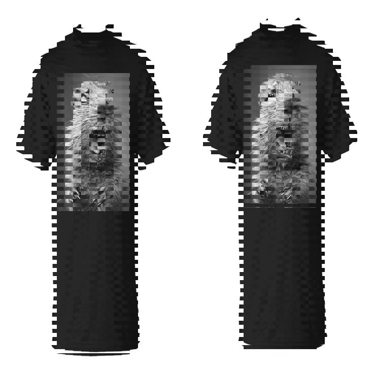 マーモットは生意気に笑う、面白いマーモット Tシャツ