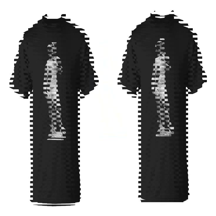 ミケランジェロのダビデ像 巨大なピクセル化されたペニス Tシャツ
