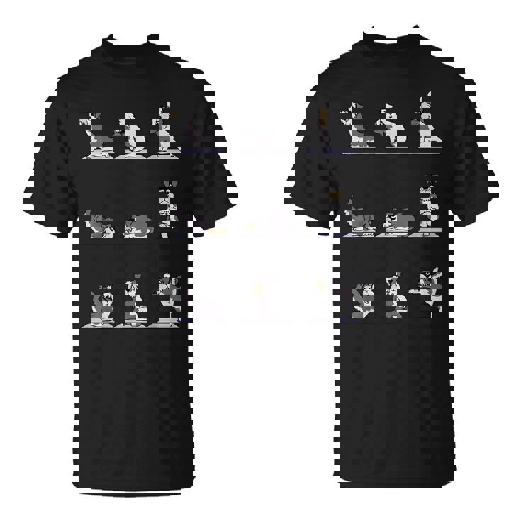 ミニチュア シュナウザー ヨガ Tシャツ