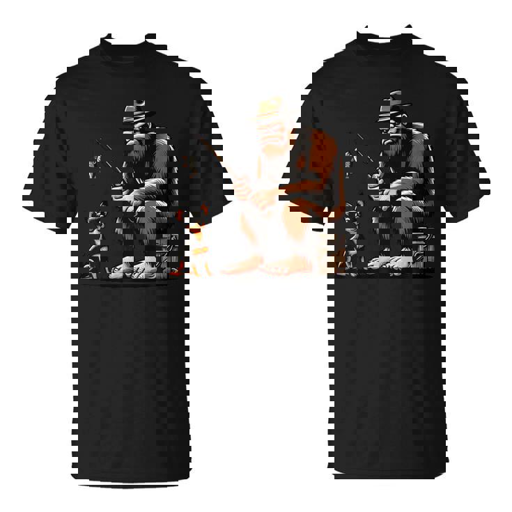 ミニチュア ピンシャー ビッグフット サスカッチ 犬 面白い 釣り Tシャツ