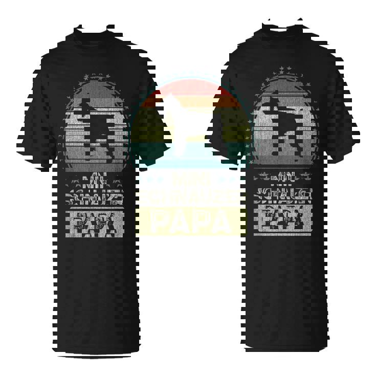 ミニチュアシュナウザー 父の日 ミニチュアシュナウザーパパ Tシャツ