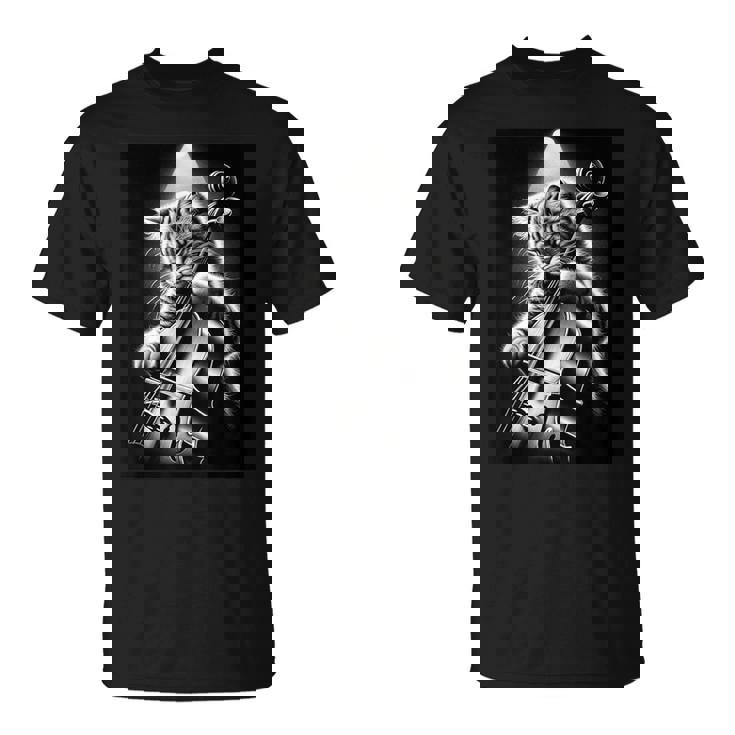 ミュージシャン チェロ奏者 面白い猫 チェロ奏者 Tシャツ