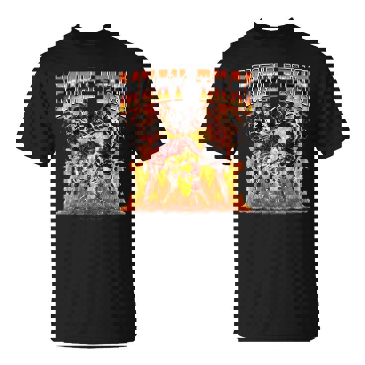 ムエタイタイボクシングフレーム90年代ブーツレッグスタイル Tシャツ