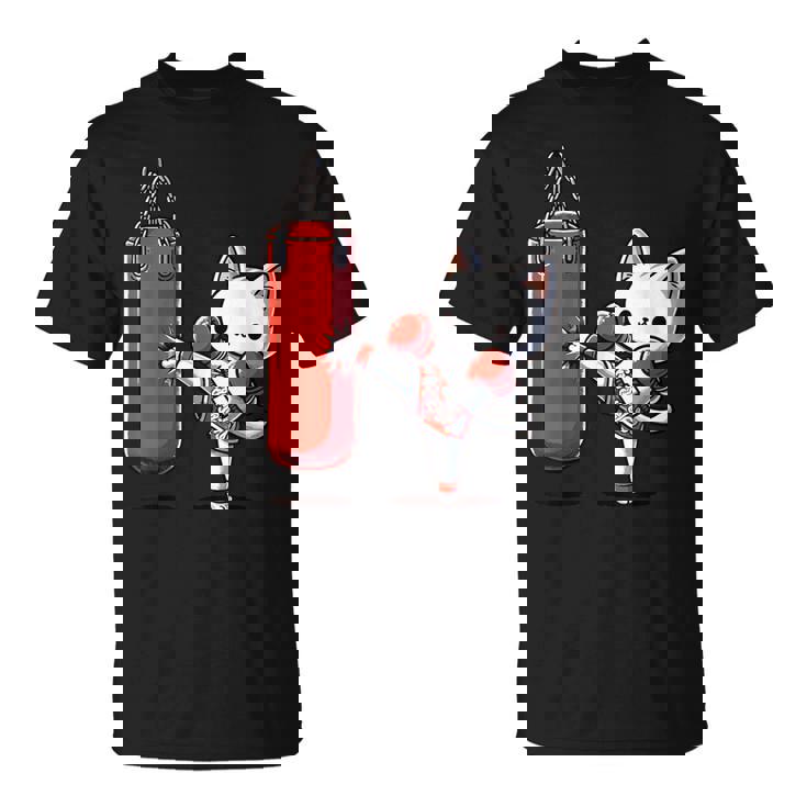 ムエタイ猫、キックボクシング Tシャツ