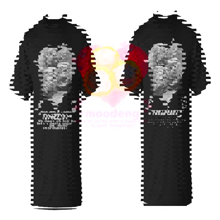 ムーデン君が 豚肉団子 になっちゃった！可愛いカバの赤ちゃん Tシャツ