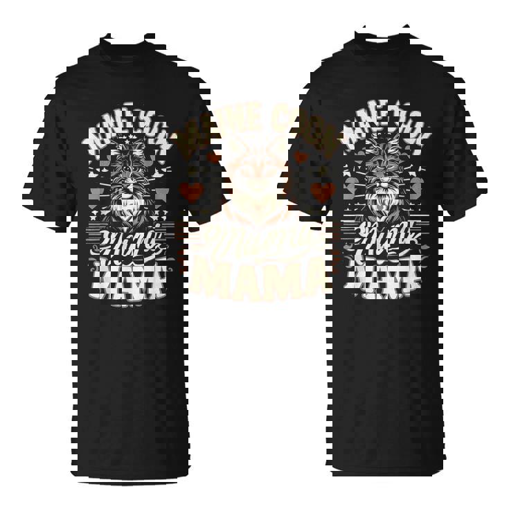 メインクーン猫種ペット-メインクーンママ Tシャツ