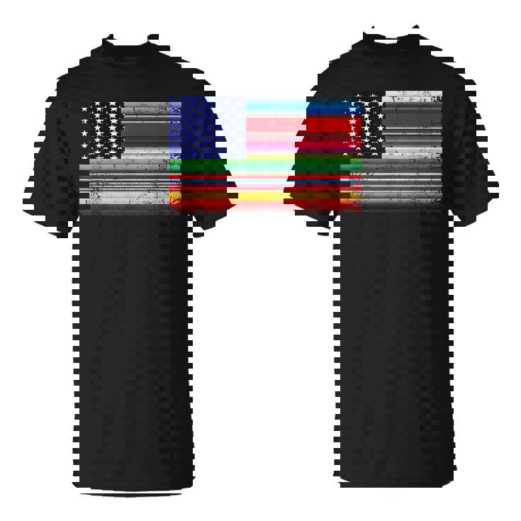 メキシコ アメリカ 国旗 アメリカ セラペ シンコ デ マヨ パーティー Tシャツ