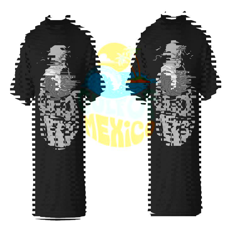 メキシコ湾 1550 レトロ ビーチ ゴルフォ・デ・メキシコ メンズ レディース Tシャツ