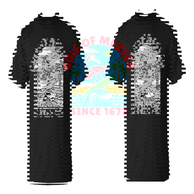 メキシコ湾 フラミンゴ メキシコ湾 1672年以来 Tシャツ