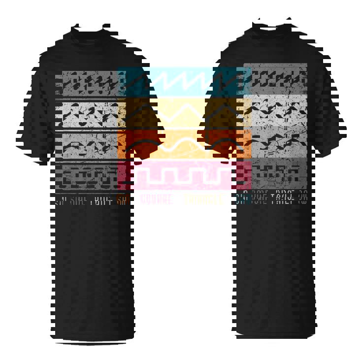 モジュラー シンセサイザー テクノ ビンテージ アナログ 波形 Tシャツ