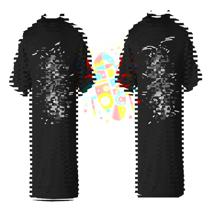 モダン 幾何学的 ミニマリズム イラスト ゴキブリ グラフィック Tシャツ