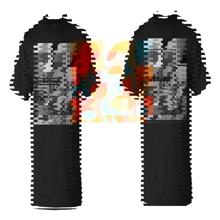 モダン 抽象 パターン ボーホー 抽象 幾何学 Tシャツ