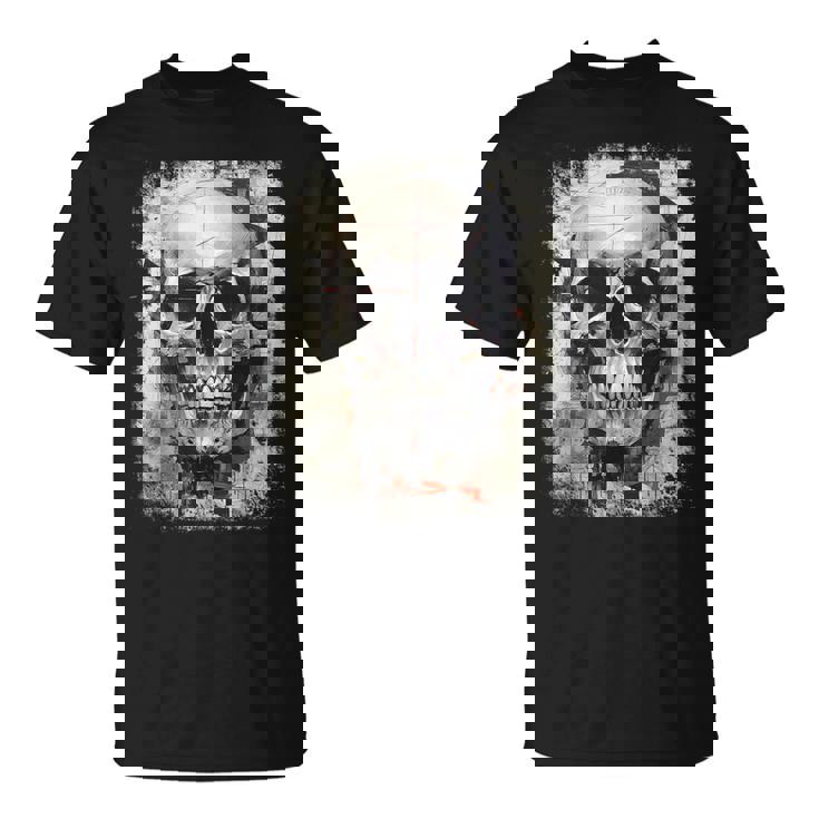 モダンなヒップホップ、レトロ、ヴィンテージ、エッジの効いた Y2k Hip Hop アーバン ストリートウェア、スカル Tシャツ