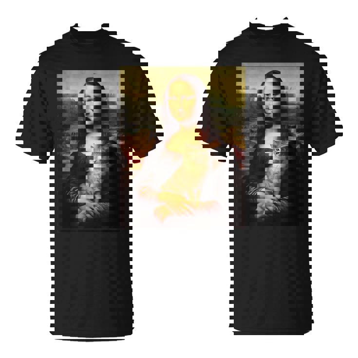 モナリザ 猫 Tシャツ