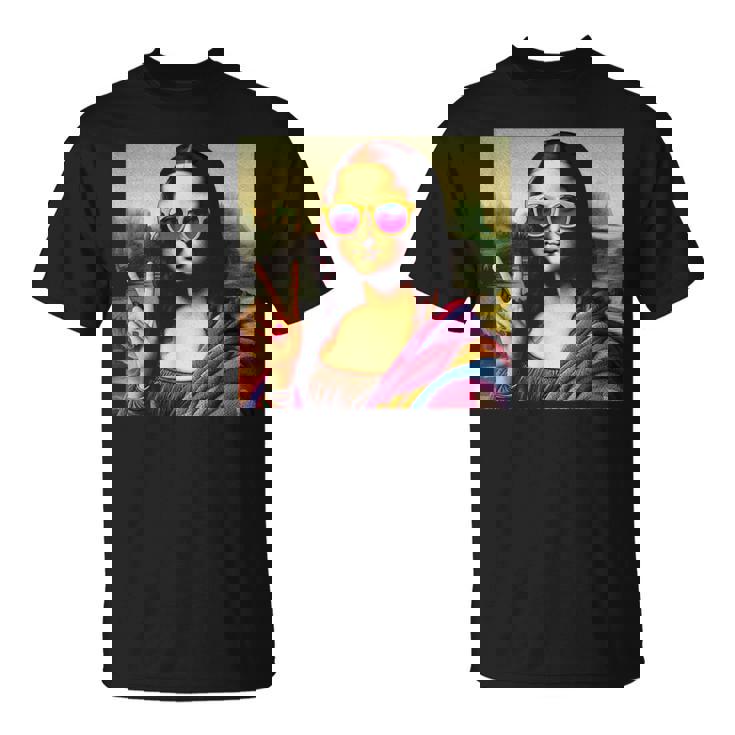 モナリザvサイン Tシャツ