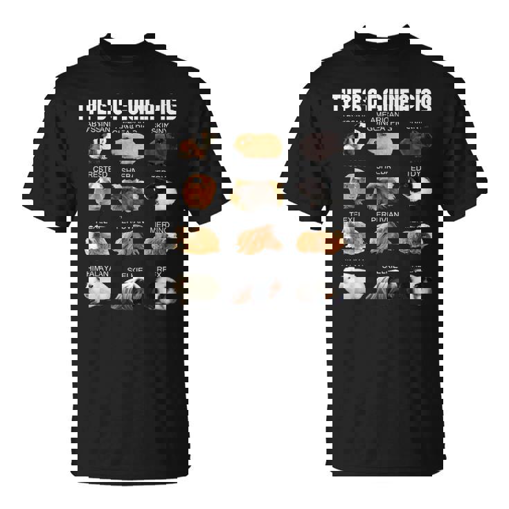 モルモットの種類 ふわふわポテト愛好家 キッズ ペット モルモット。 Tシャツ