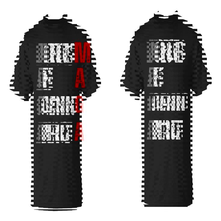 モロンはアメリカを支配している政治的ユーモアの自由のスピーチ Tシャツ