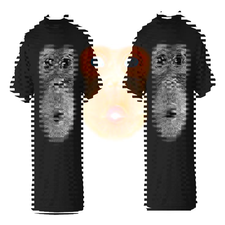 モンキーフェイスブレスファニーメンズレディースハロウィンコスチューム Tシャツ