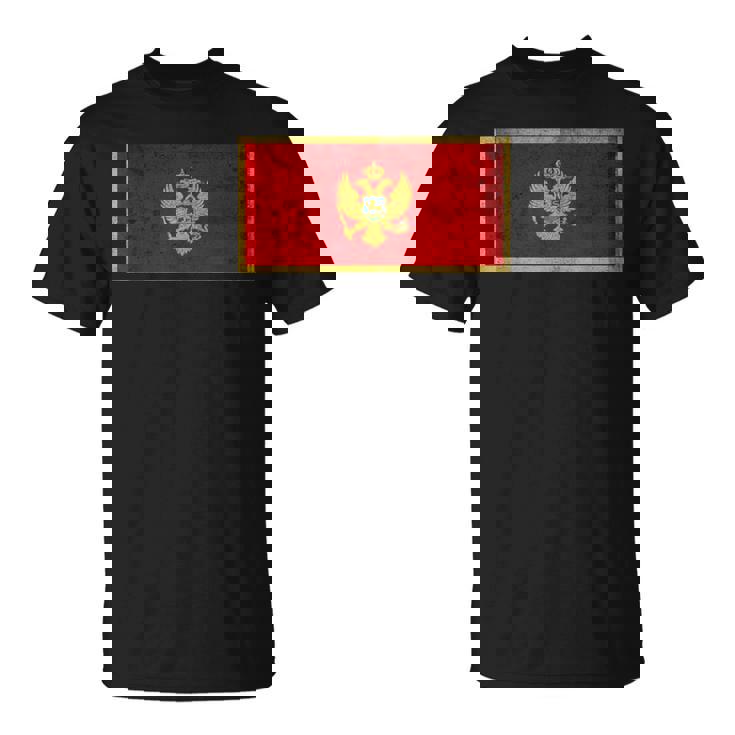 モンテネグロ国旗グラフィック メンズ レディース キッズ Tシャツ