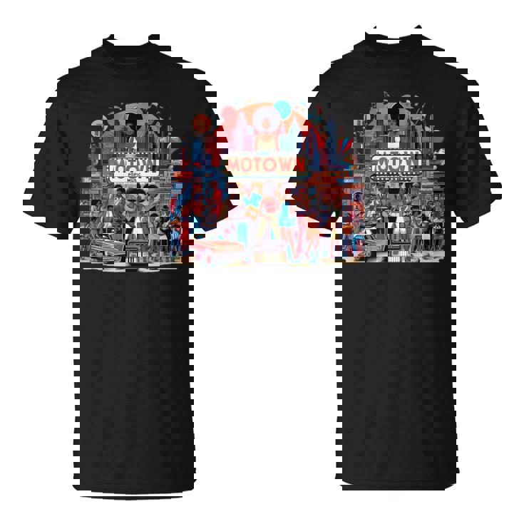 モータウン時代の懐かしい音楽デザイン Tシャツ