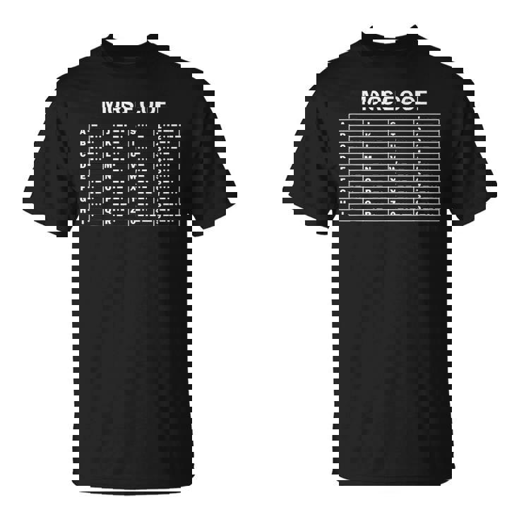 モールス信号チャート文字番号翻訳者ギフト Morse Code Tシャツ