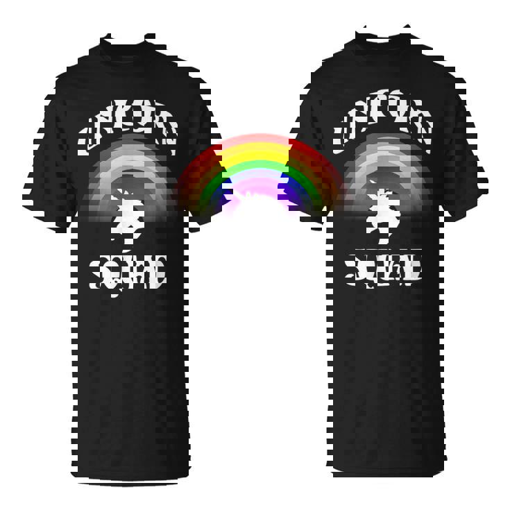 ユニコーン分隊チームユニコーンアパレルかわいいユニコーン恋人ギフト Tシャツ