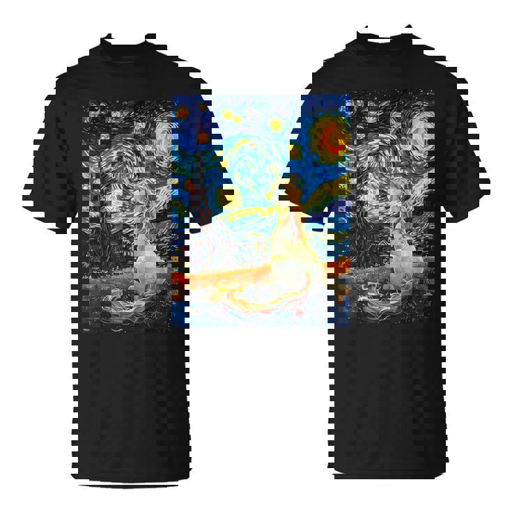 ユニコーン恋人のためのユニコーン恋人のスターリーナイトヴァンゴッホ Tシャツ