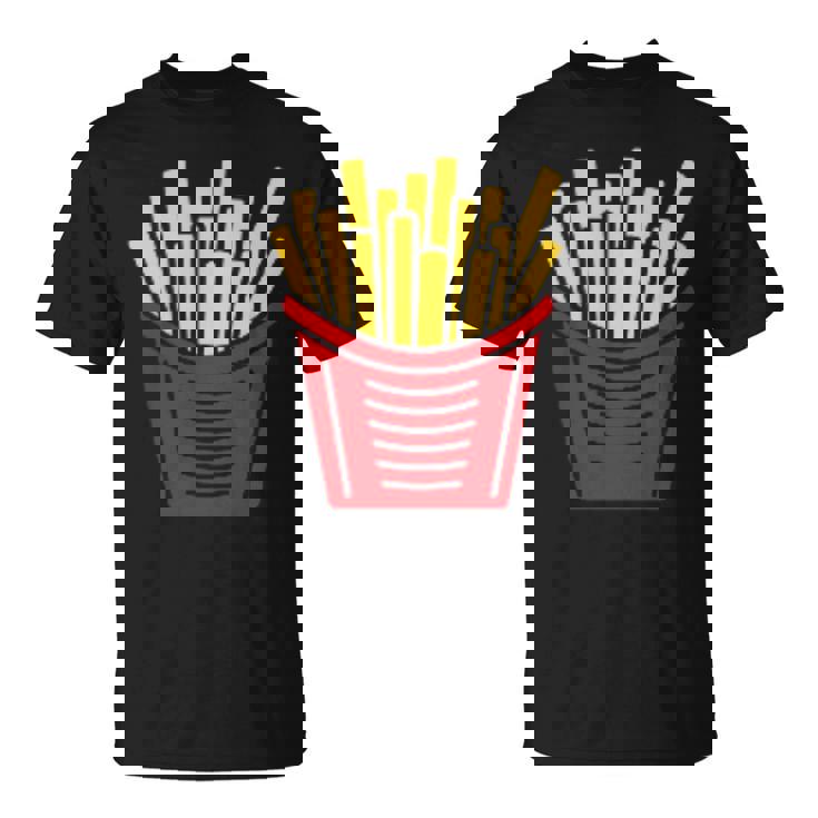 ユーモア 小さなミニマリスト シンプルなフライドポテト フライドポテト Tシャツ