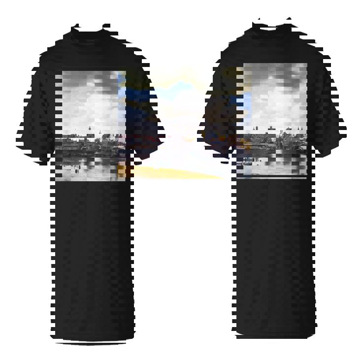 ヨハネス・フェルメールによるデルフトの眺めゲジヒト・オプ・デルフト 1661 Tシャツ