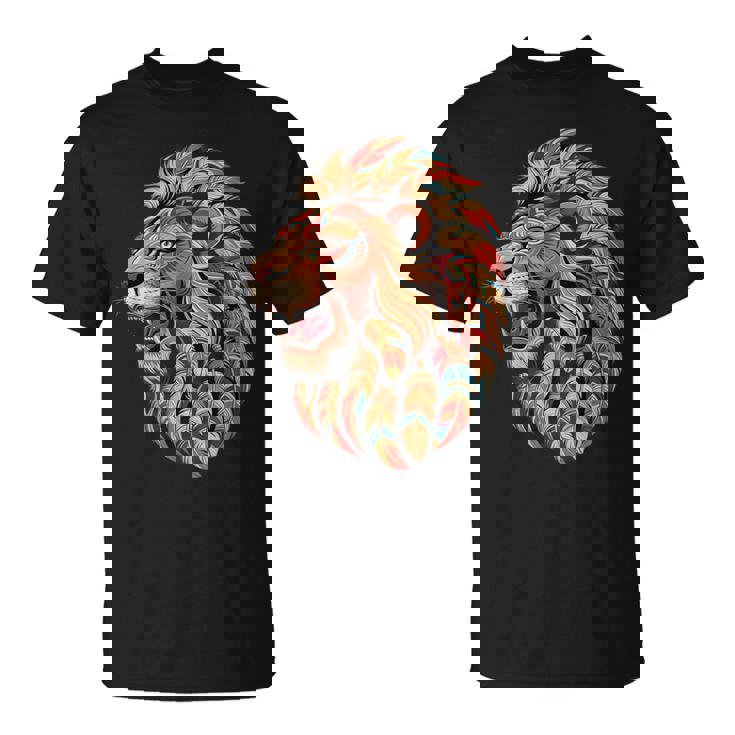 ライオン インディアン 部族 アート ネイティブアメリカン Tシャツ