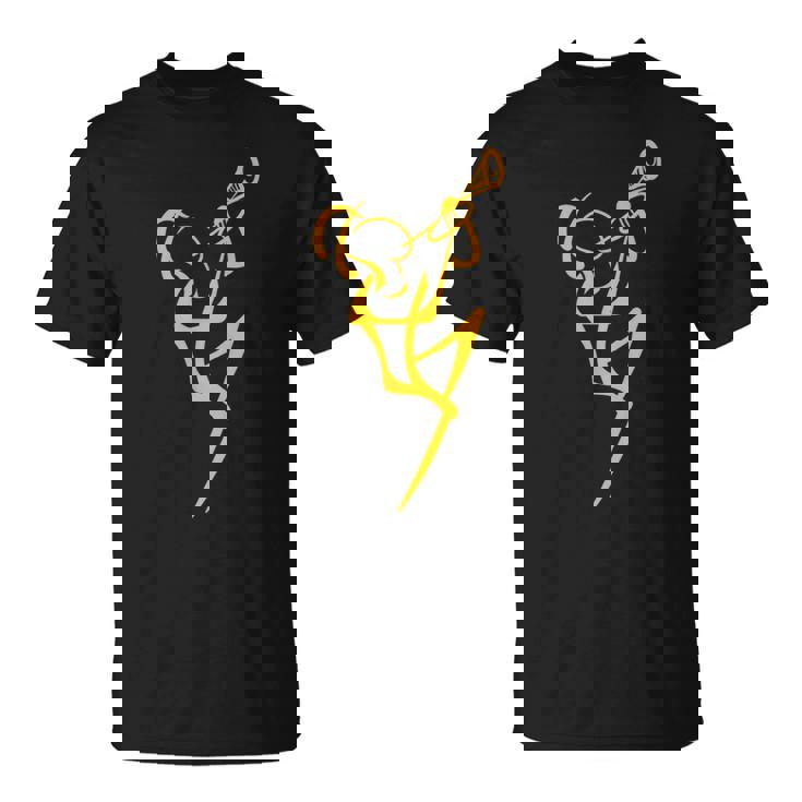 ラインアート トランペッター ジャズミュージシャン Tシャツ