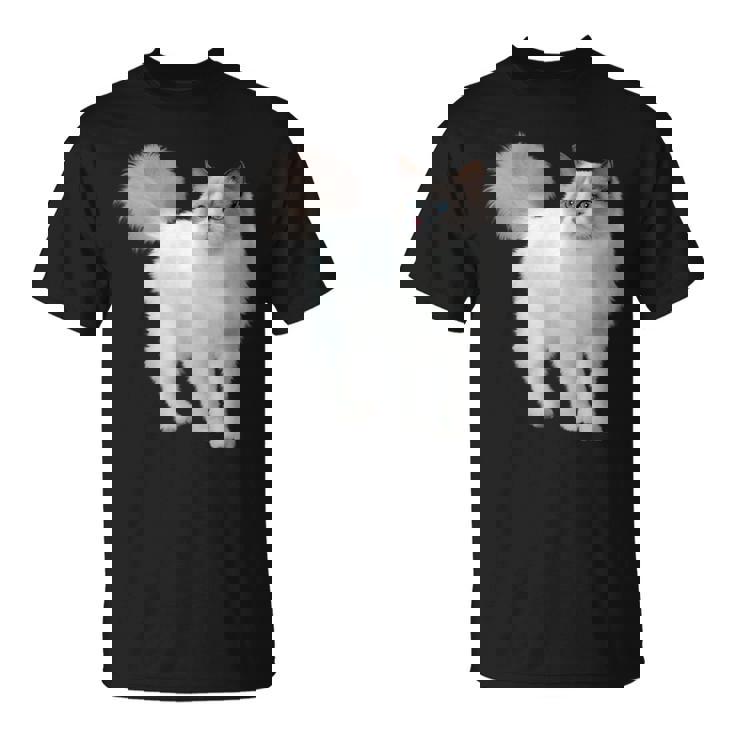 ラグドール 猫のポートレート ラグドール キャットヘッド ラグドール 猫の顔 Tシャツ