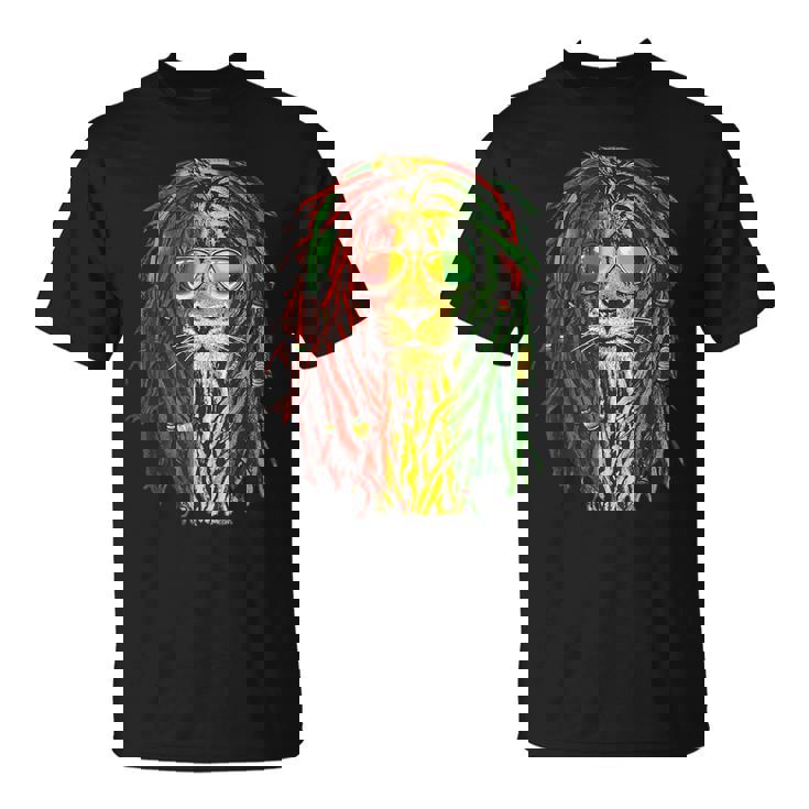 ラスタライオン クール ドレッドロック ラスタファリ ラスタ愛好家用 Tシャツ