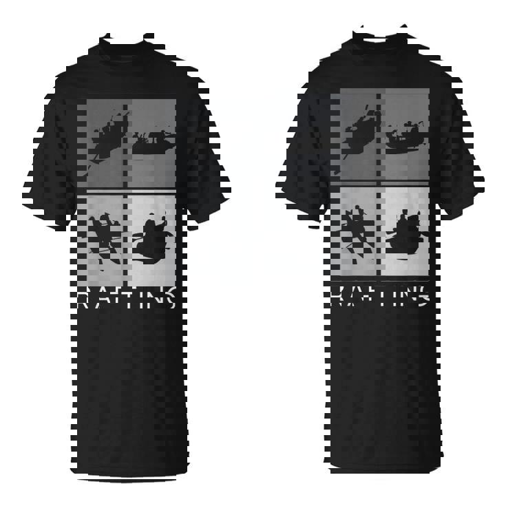 ラフティング シルエット 川 ラフト アウトドア ラフティング スポーツ Tシャツ