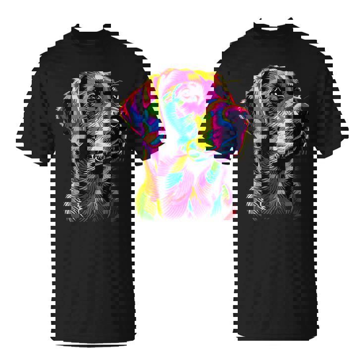 ラブラドールレトリバー カラフルカラー ポップアート グラフィック 犬 ラブラドール Tシャツ