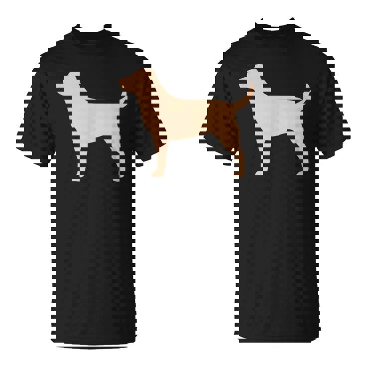 ラブラドールレトリバー 犬のシルエット Tシャツ