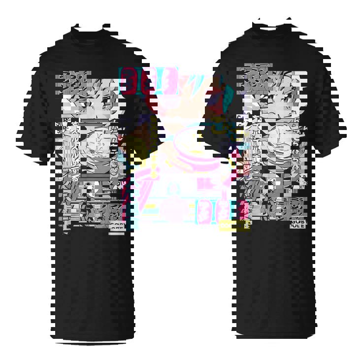 ラーメン屋日本のアニメ・マンガ・コミックパネルaporwave Tシャツ